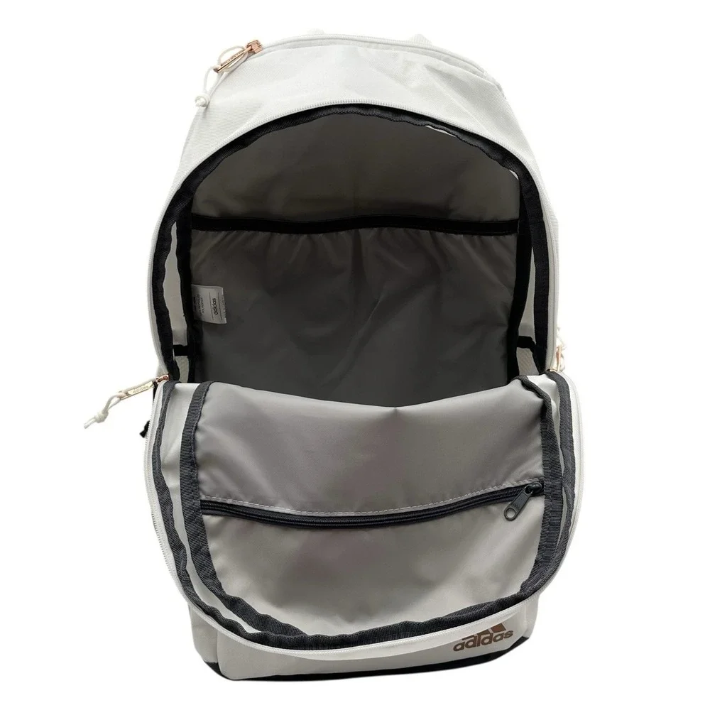 Adidas Classic 3S 5 Unisex School Backpack Fits 16" Laptop White Rose Gold - Picture 9 of 12